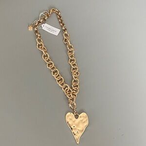 Park Lane Gold Textured Heart Necklace